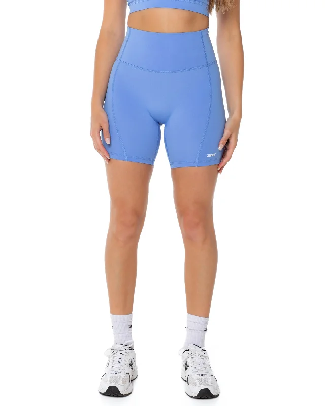 Custom Shorts with Recycled Fabrics-Curve Shorts - Powder Blue