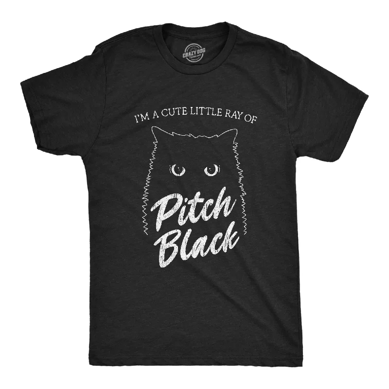 Custom T-Shirts with Movie Quotes-I'm A Cute Little Ray Of Pitch Black Men's T Shirt