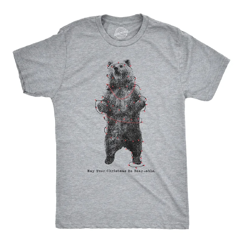 Custom T-Shirts for Pool Parties-May Your Christmas Be Bear-Able Men's T Shirt