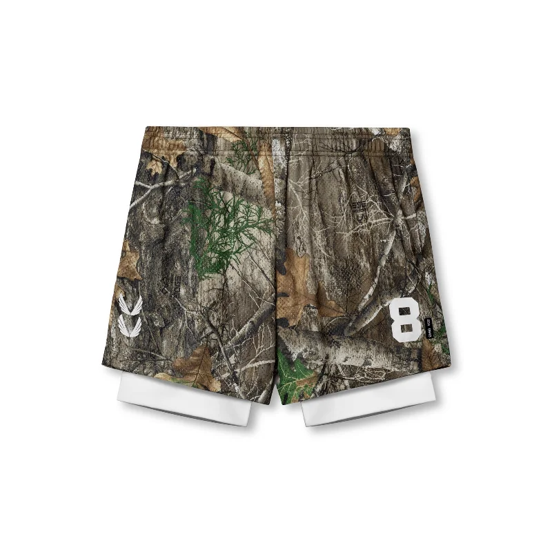 Custom Shorts with Custom Artwork-0848. SilverPlus™ Mesh 5" Liner Short - Realtree® Camo/White