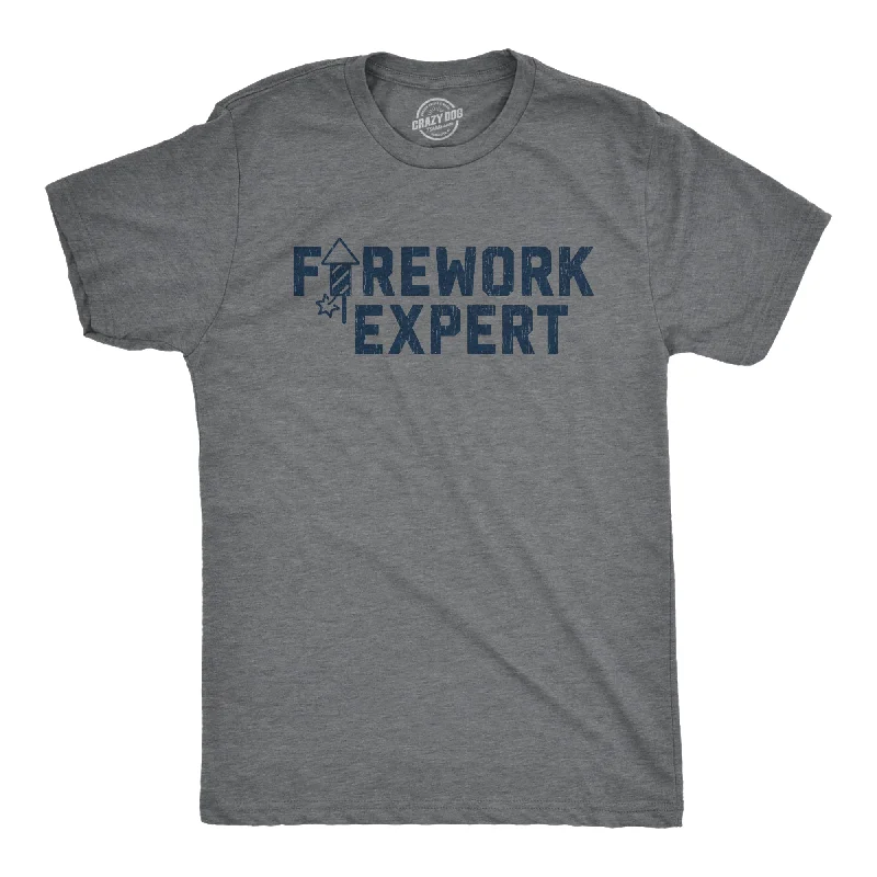 Custom T-Shirts for Home Decor Enthusiasts-Firework Expert Men's T Shirt