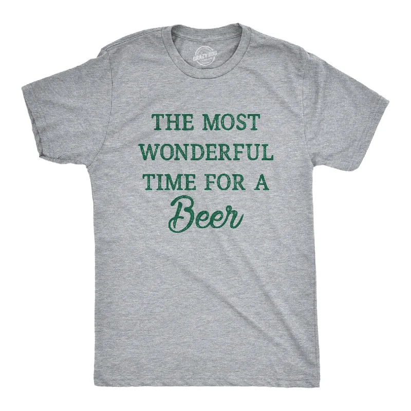 Custom T-Shirts for Strength Training-The Most Wonderful Time For A Beer Men's T Shirt