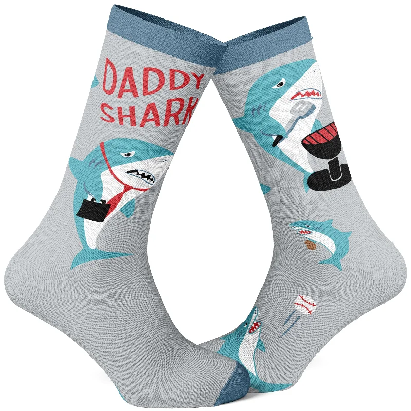 Custom Custom Socks with Name-Daddy Shark V2 Socks