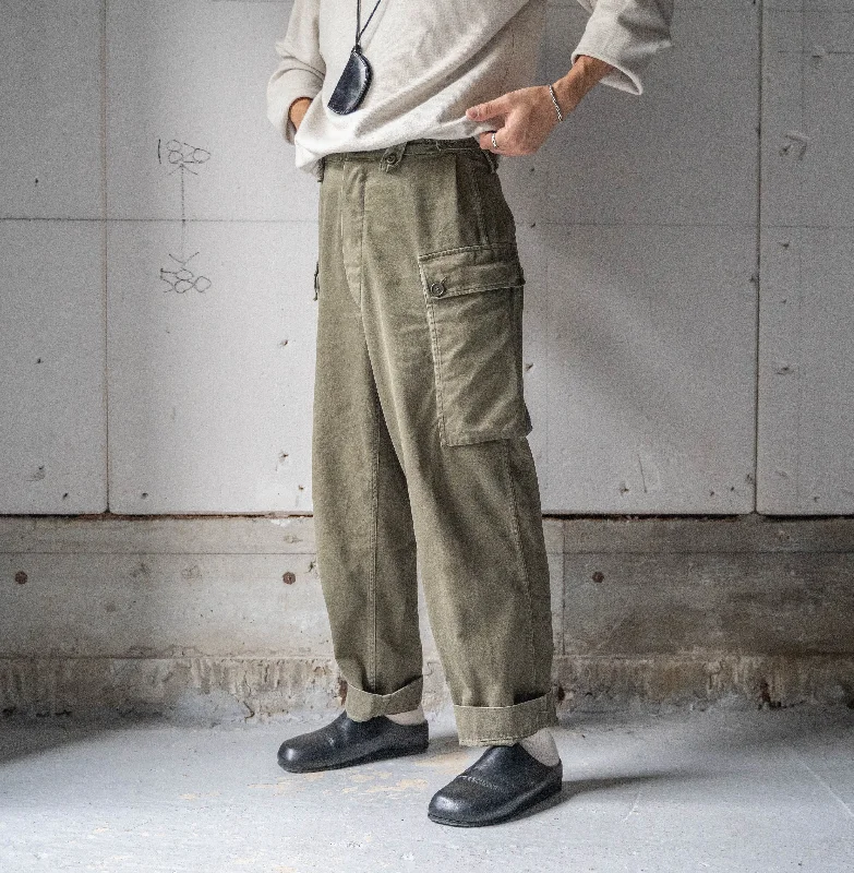 Custom Retro Pants-1970s Dutch military cargo pants -with side adjuster-