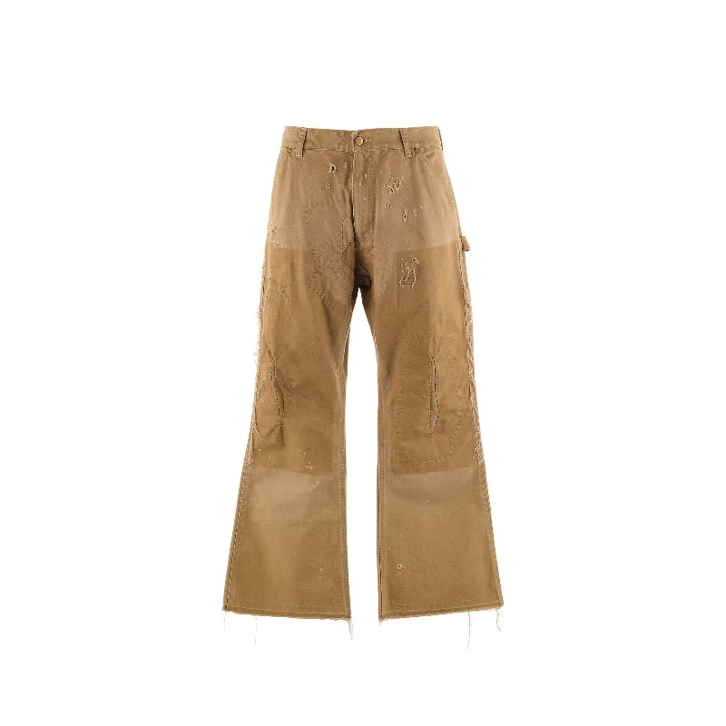 Custom Sweatpants for Lounge-SM-YS1-0000-068 DOUBLE KNEE/DACK BEIGE