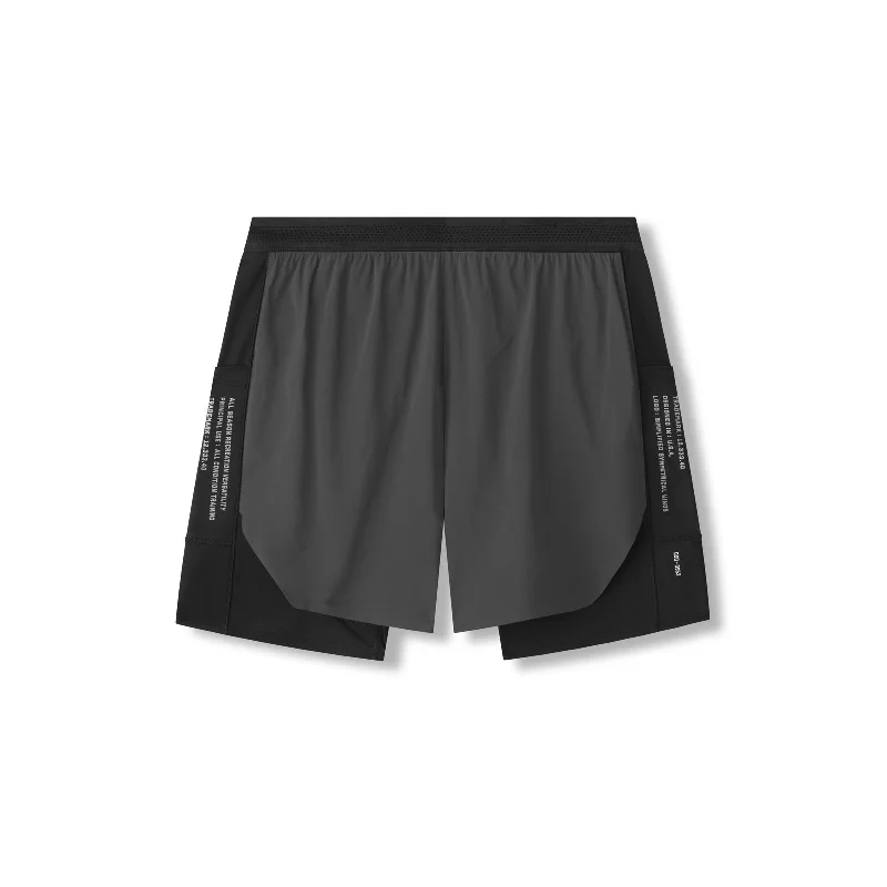 Custom Travel Shorts-0953. Aerotex™ Hybrid Liner Short - Space Grey/Black