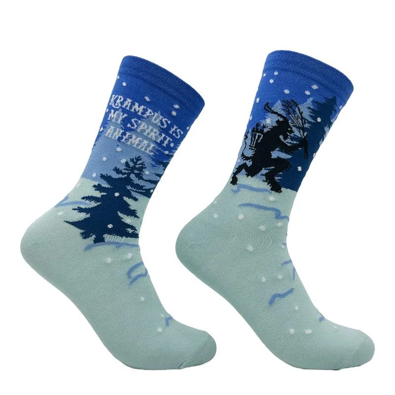 Custom Camouflage Socks-Women's Krampus Is My Spirit Animal Socks