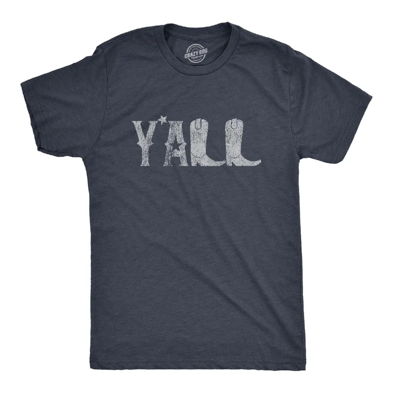 Custom T-Shirts with Seasonal Designs-Y'all Boots Men's T Shirt