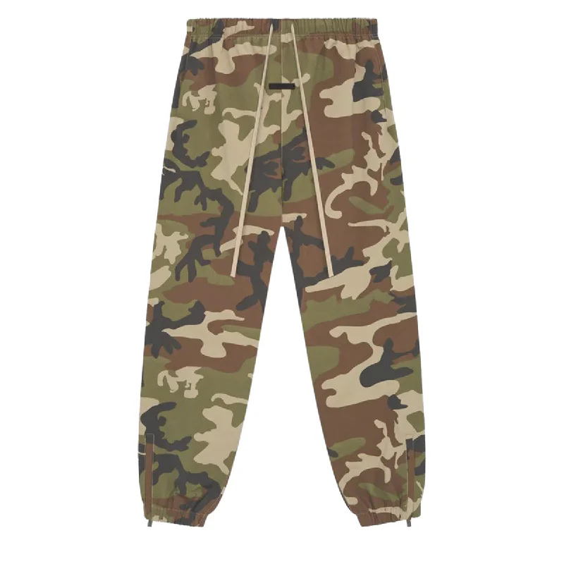 Custom Striped Pants-Fear of God ESSENTIALS - MILITARY NYLON TRACKPANT WOODLAND CAMO 【130BT244558F】