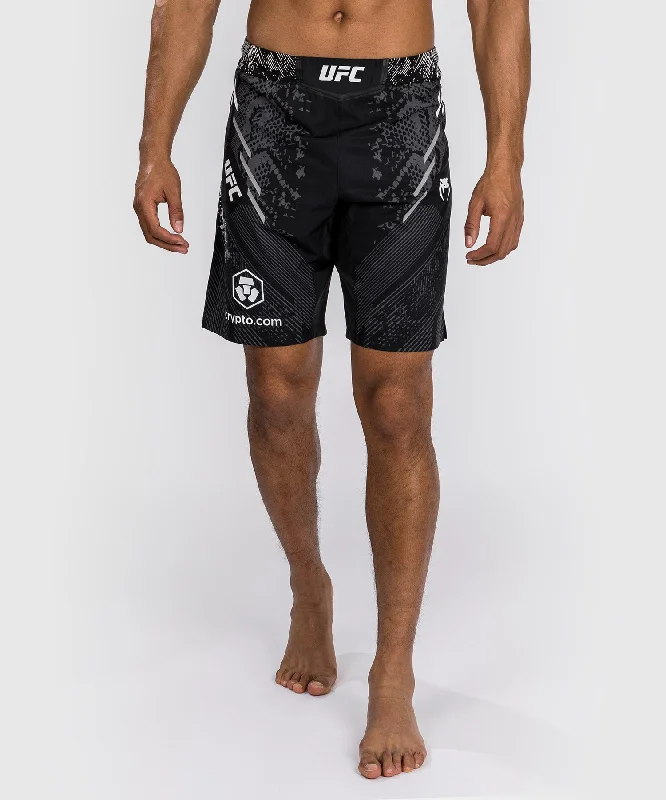 Custom Formal Shorts-UFC Adrenaline by Venum Authentic Fight Night Men's Fight Short - Long Fit - Black