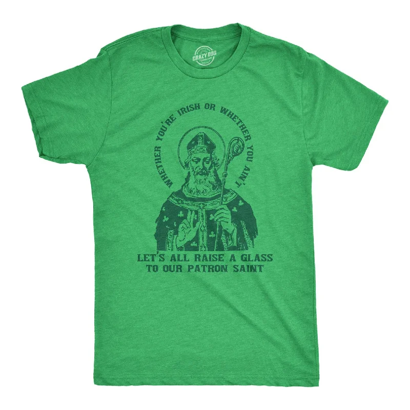 Custom T-Shirts for Vintage Clothing-Let's All Raise A Glass To Our Patron Saint Men's T Shirt