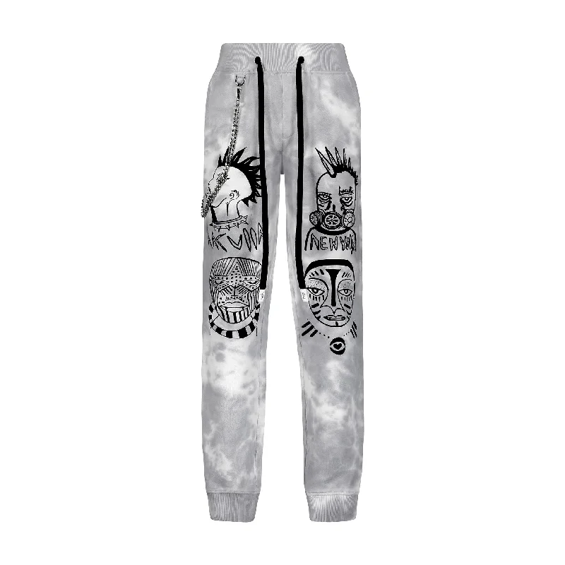 Custom Snowboarding Pants-FACE OFF JOGGER GREY