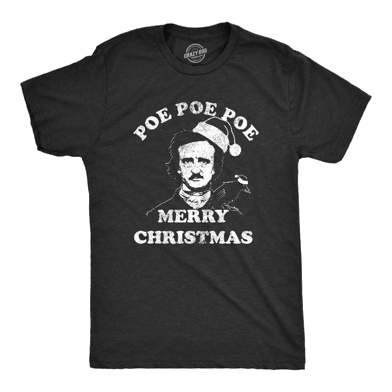 Custom T-Shirts for Comic Fans-Poe Poe Poe Merry Christmas Men's T Shirt