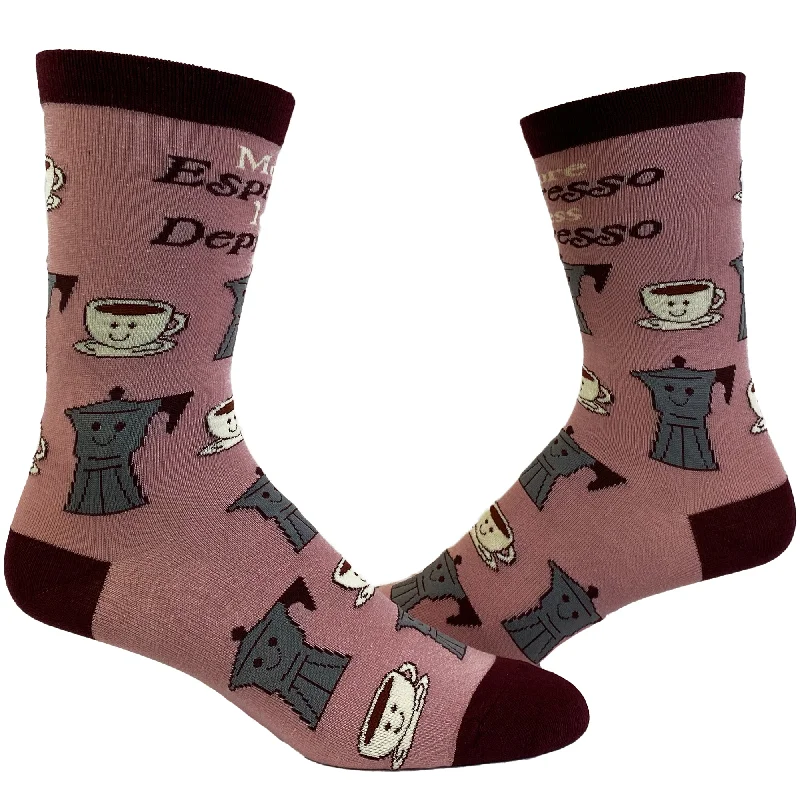 Custom Custom Socks for Women-Womens Espreseso Depresso Socks