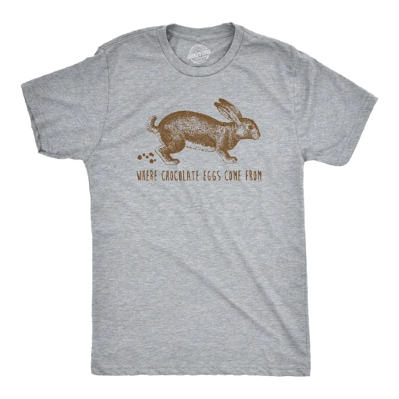 Custom Graphic T-Shirts-Where Chocolate Eggs Come From Men's T Shirt