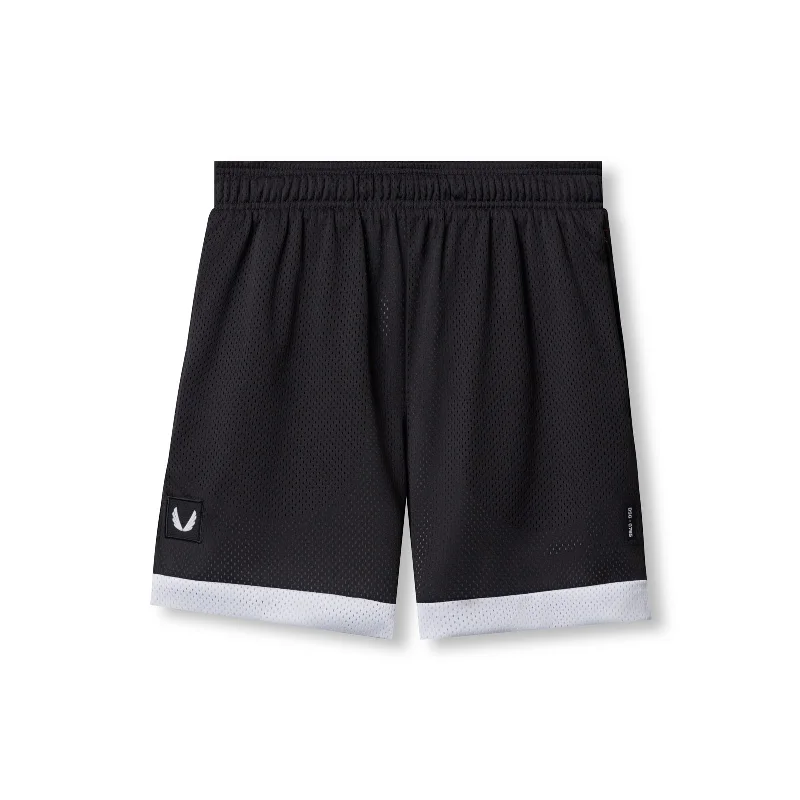 Custom Shorts for Relaxing-0795. SilverPlus™ Mesh Reversible Short  - Black/White