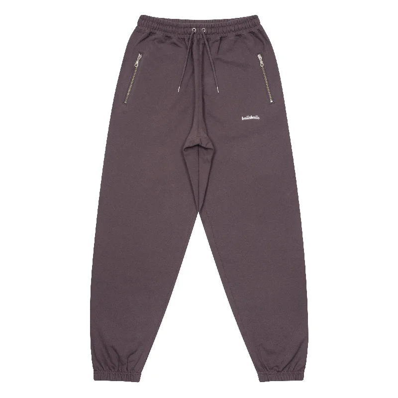 Custom Text Pants-Small Logo Sweat Pants (bordeaux)