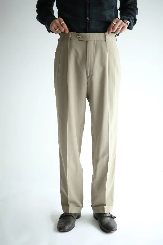 Custom Winter Pants-90's TUCK WIDE TROUSERS