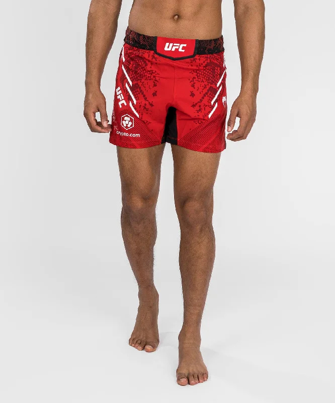 Custom Short Shorts for Men-UFC Adrenaline by Venum Authentic Fight Night Men's Fight Short - Short Fit - Red