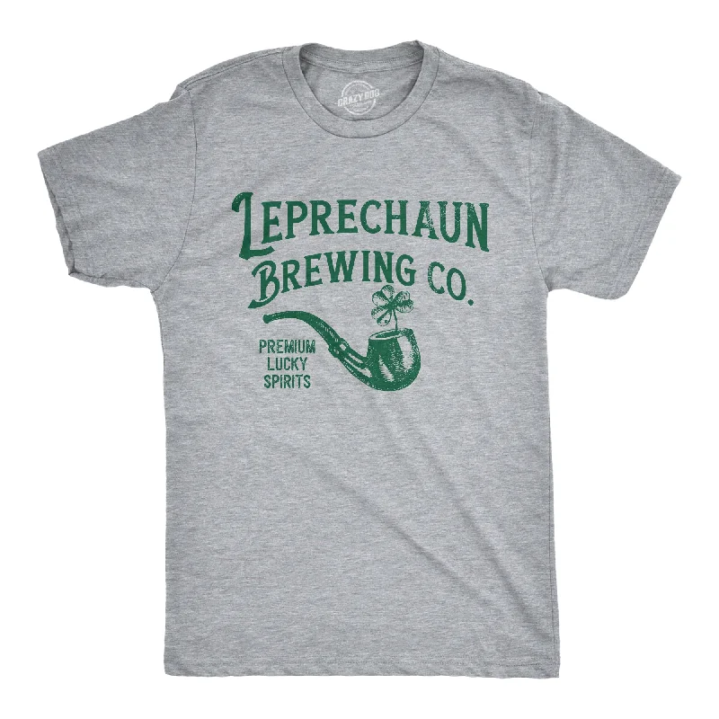 Custom T-Shirts with Custom Art Prints-Leprechaun Brewing Co Men's T Shirt