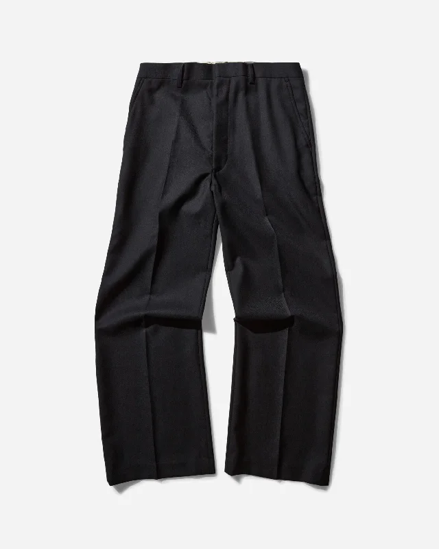 Custom Hiking Adventure Pants-Men's Wool Trousers Black