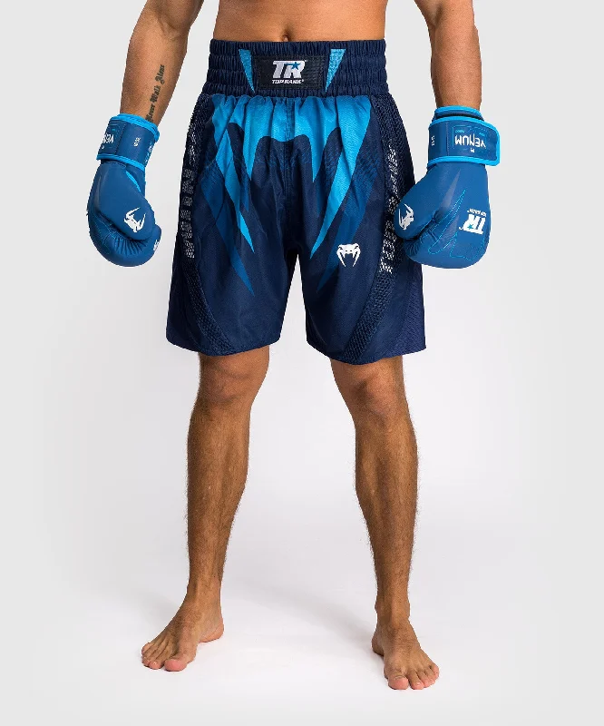 Custom Shorts for Weddings-Venum X Top Rank Original Men's Boxing Shorts - Navy Blue