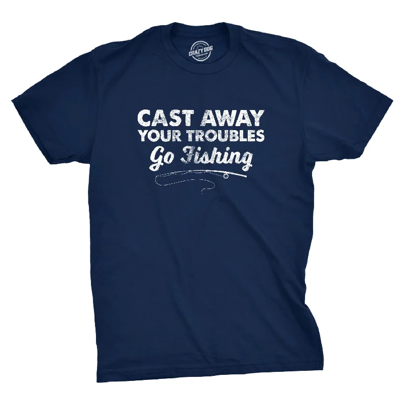 Custom T-Shirts for Trendy Looks-Cast Away Your Troubles Men's T Shirt