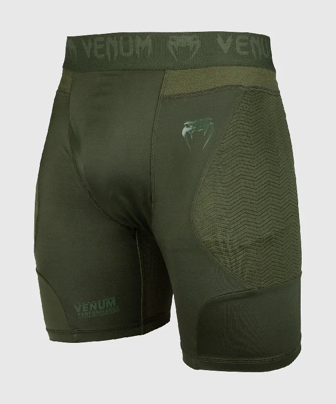 Custom Shorts for Weightlifting-Venum G-Fit Compression Shorts - Khaki