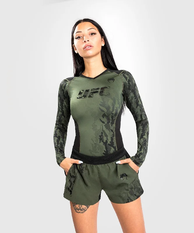 Custom Shorts for Cyclists-UFC Venum Authentic Fight Week Women's Performance Shorts - Khaki