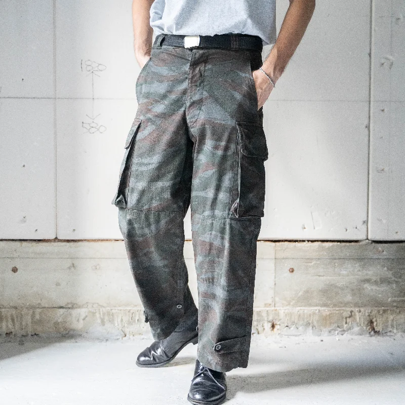 Custom Football Pants-1950-60s French military M47 lizard camo pants 'dead stock' -sumikuro dyed-