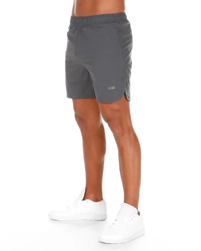 Custom Hiking Shorts-Woven Tech Shorts - Charcoal