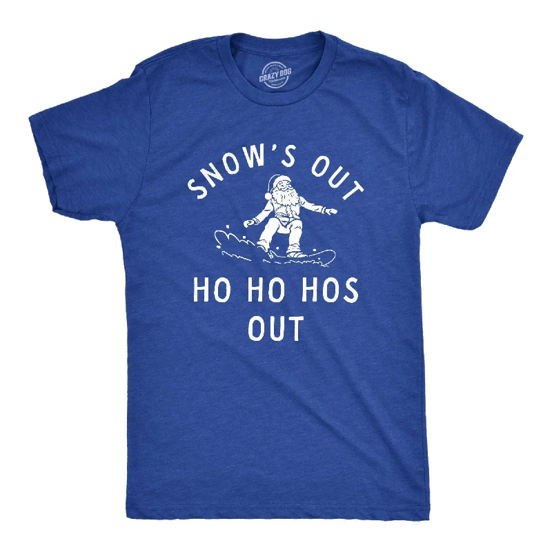 Custom T-Shirts for Cyclists-Snows Out Ho Ho Hos Out Men's T Shirt