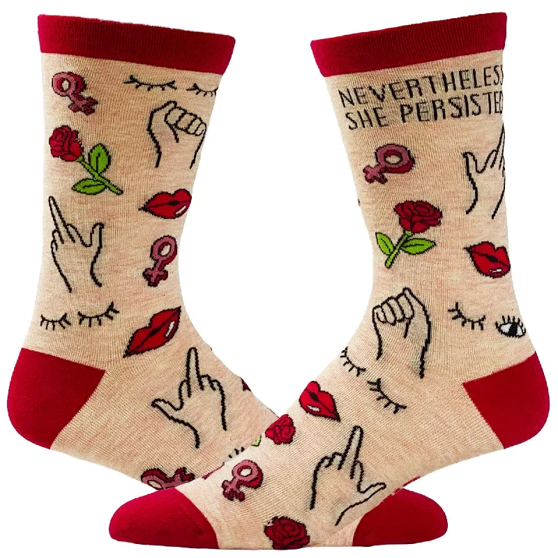 Custom Padded Socks-Youth Nevertheless She Persisted Socks