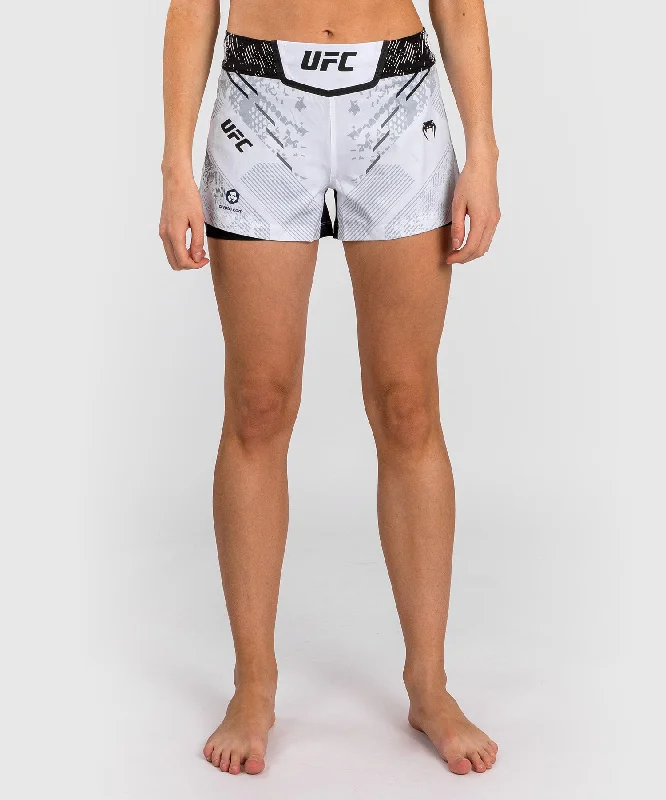 Custom Shorts for Swimming-UFC Adrenaline by Venum Authentic Fight Night Women’s Fight Short - White