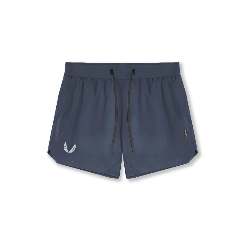 Custom Shorts with Stretchable Materials-0751. Tetra-Lite® 5" Linerless Short - Navy "Wings"