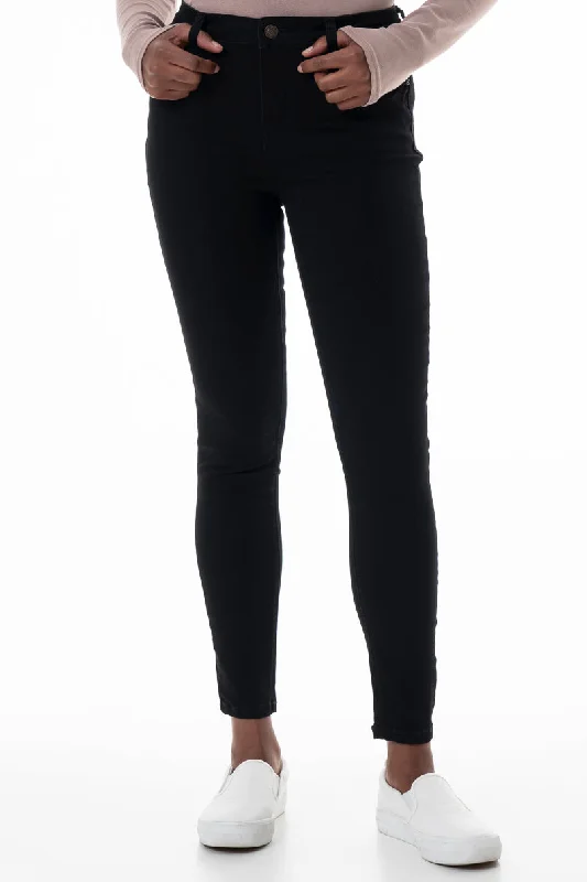 Custom Shorts with Polka Dots-Rf01 Mid-Rise Skinny Jeans _ 145800 _ Black