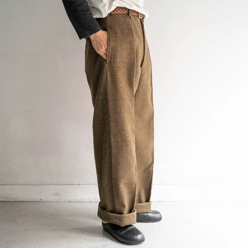 Custom Sports Recovery Pants-1950-60s French military m52 wool pants 'dead stock' "size43"