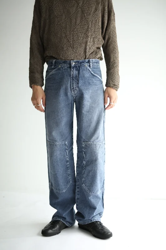 Custom Linen-Blend Pants-90's "GUESS" FADED DENIM PANTS