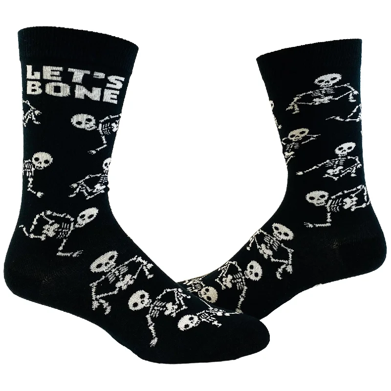 Custom Novelty Socks-Womens Let's Bone Socks