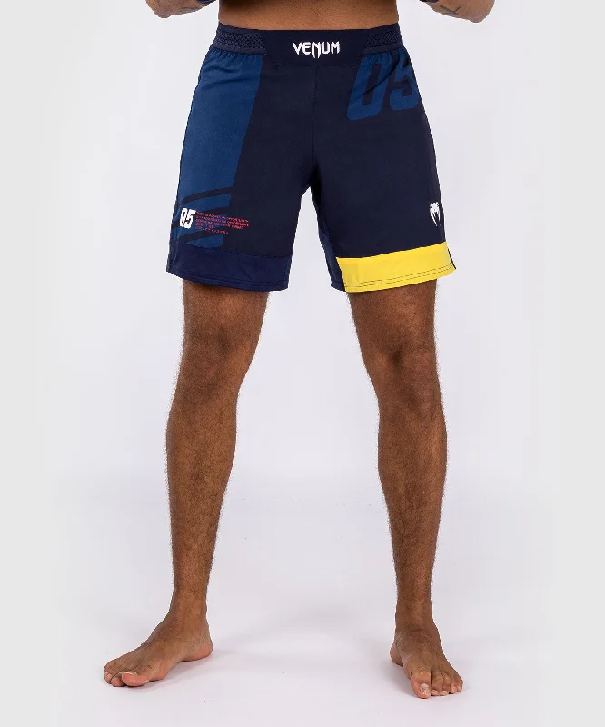 Custom Shorts for Hiking Trails-Venum Sport 05 Fight Shorts - Blue/Yellow