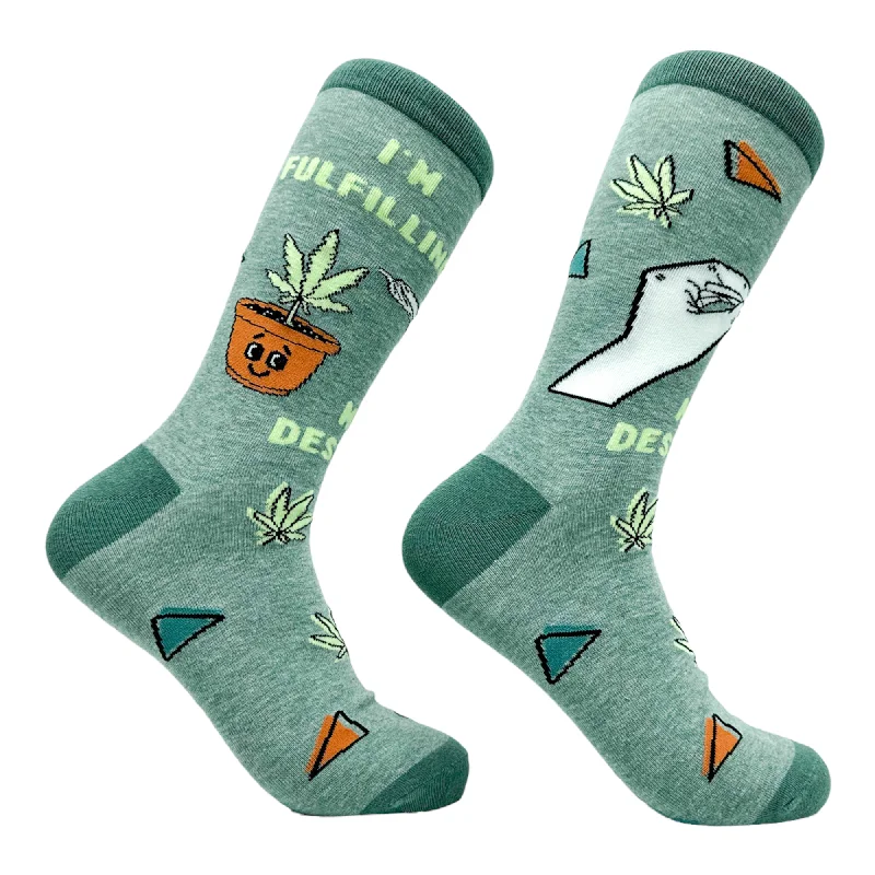 Custom Cozy Socks-Women's Im Fulfilling My Destiny Weed Socks