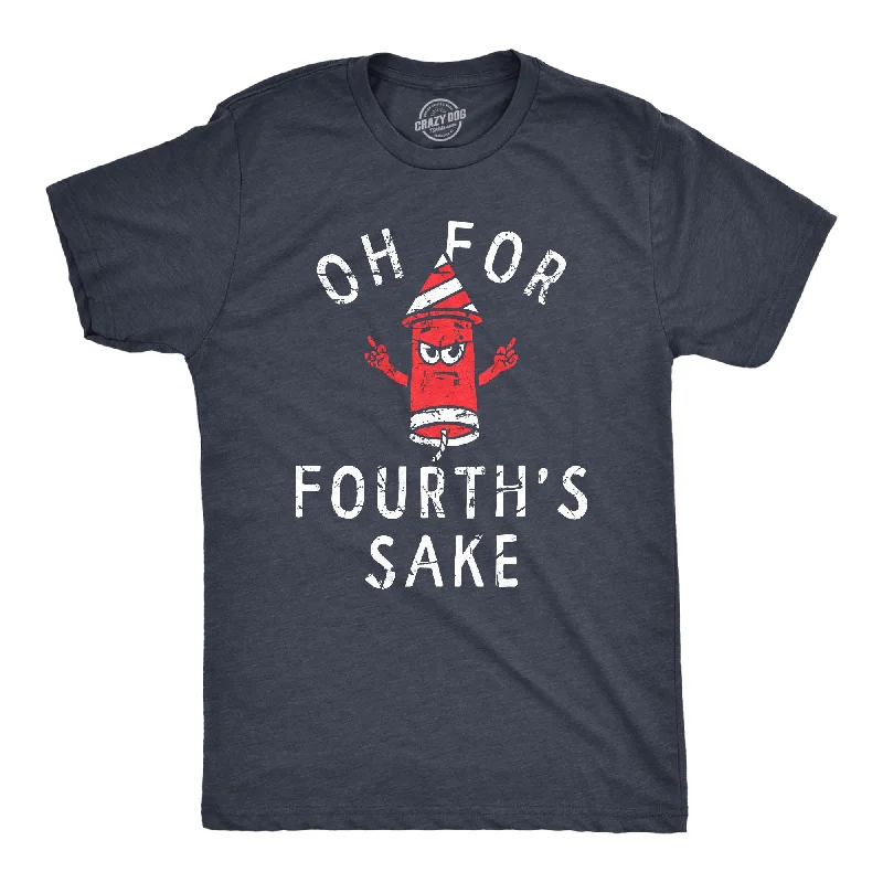 Custom T-Shirts with Embroidery-Oh For Fourths Sake Men's T Shirt