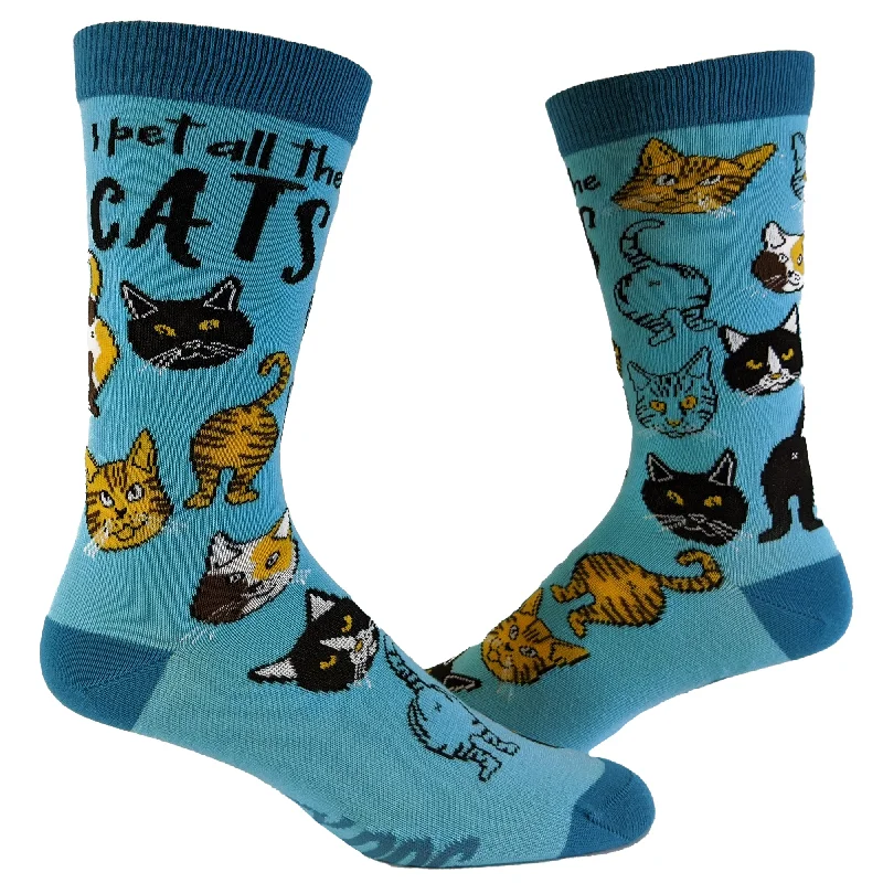 Custom Polka Dot Socks-Womens Pet All The Cats Socks