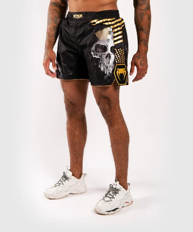 Custom Eco-Friendly Shorts-Venum Skull Fightshorts - Black