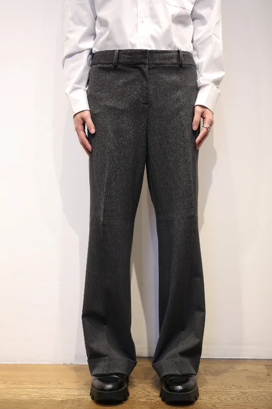 Custom High-Durability Pants-90's GREY STRAIGHT TROUSERS