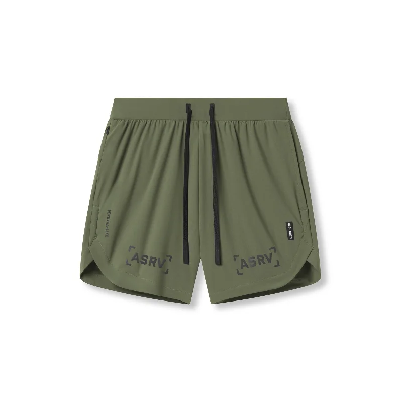 Custom Running Shorts for Men-0823. Tetra-Lite® 7" Linerless Short - Olive "Bracket"