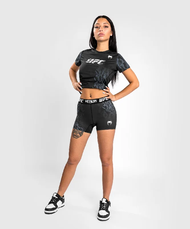 Custom Shorts for Beach Volleyball-UFC Venum Authentic Fight Week Women's Performance Vale Tudo Shorts - Black