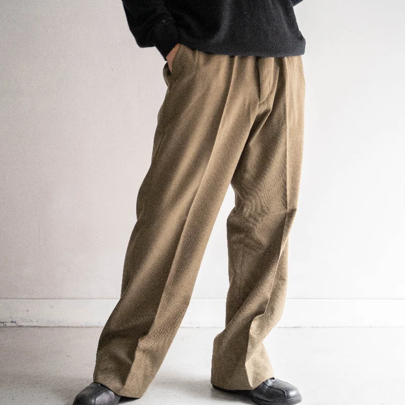 Custom Lightweight Travel Pants-1980s italian military wool dress pants 'dead stock'