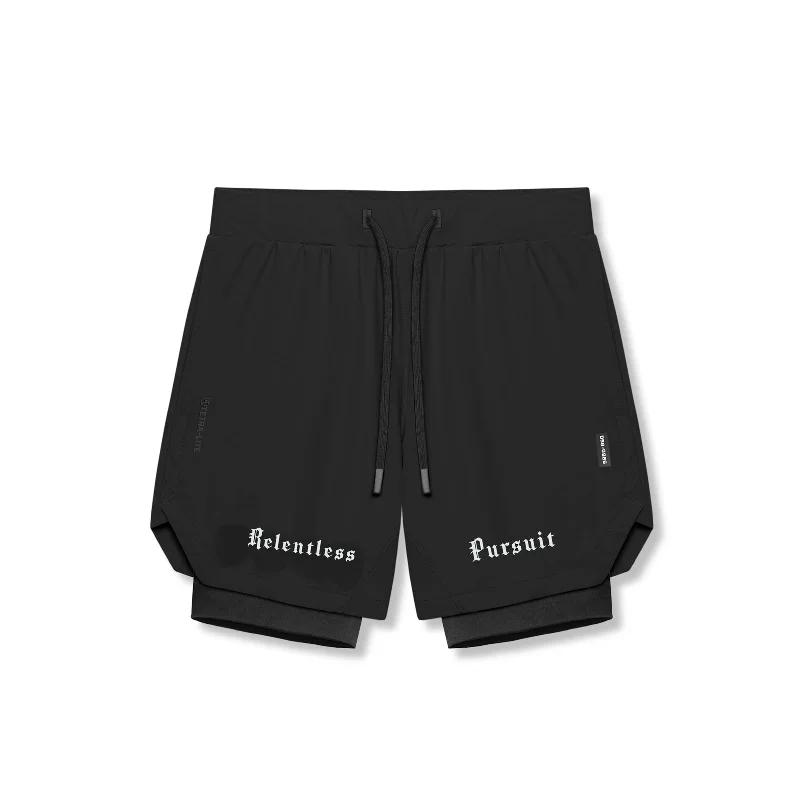 Custom Shorts for Branding-0866. Tetra-Lite® 7" Liner Short - Black "RP"/Black