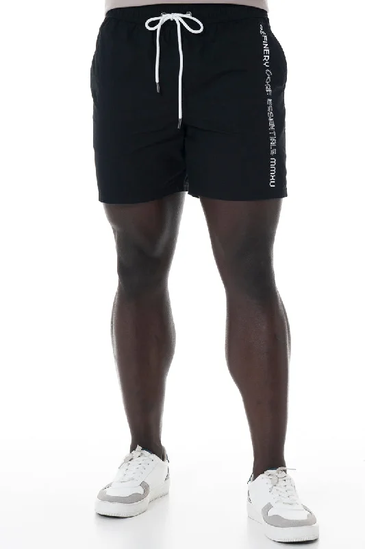 Custom Shorts with Fun Text-Pool Shorts _ 151750 _ Black